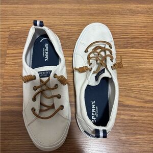Sperry Women's White Canvas Boat Shoes